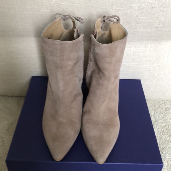 Stuart Weitzman Grandiose suede tie-back booties - Picture 5 of 8